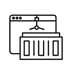 containerized app icon, containerized app line art - simple line art of containerized app, perfect for containerized app logos and icons
