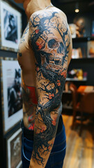 Obraz premium Man with a tattoo