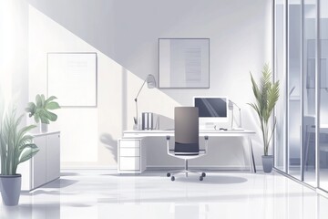 Modern Office Space Illustration