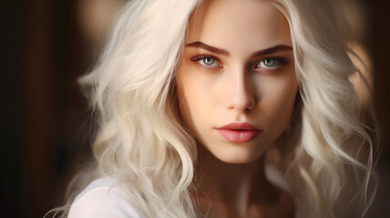 Fototapeta premium Serene Blonde Portrait