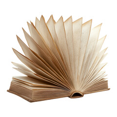 3D Historical Book Timeline Isolated on White Background