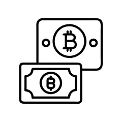 cryptocurrency payment icon, cryptocurrency payment line art - simple line art of cryptocurrency payment, perfect for cryptocurrency payment logos and icons