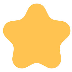 Simple Yellow Bright Star Icon. Magic Star Ray Shape Decoration. Sweet dream and Good Night Symbol. Baby Nursery Wallpaper or Poster Decor.	