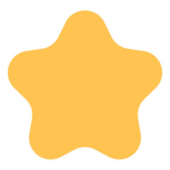 Simple Yellow Bright Star Icon. Magic Star Ray Shape Decoration. Sweet dream and Good Night Symbol. Baby Nursery Wallpaper or Poster Decor.	