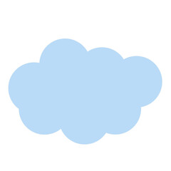 Simple Graphic Clod Icon. Summer Bright Sky Weather Symbol Decorative Funny Shape. Weather Element.