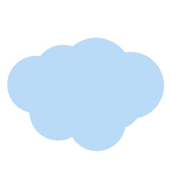 Simple Graphic Clod Icon. Summer Bright Sky Weather Symbol Decorative Funny Shape. Weather Element.
