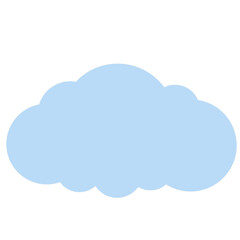 Simple Graphic Clod Icon. Summer Bright Sky Weather Symbol Decorative Funny Shape. Weather Element.