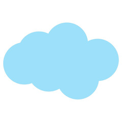 Simple Graphic Clod Icon. Summer Bright Sky Weather Symbol Decorative Funny Shape. Weather Element.