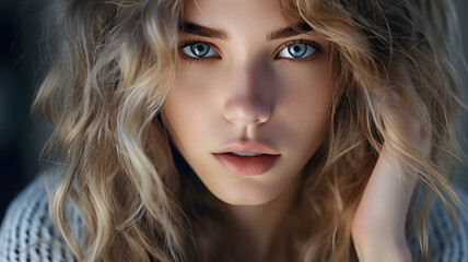 Naklejka premium Serene Blue Eyes