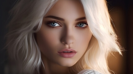 Fototapeta premium Serene Blonde Portrait