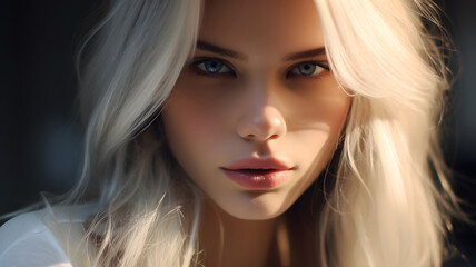Fototapeta premium Serene Blonde Portrait