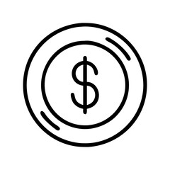 currency symbol icon, currency symbol line art - simple line art of currency symbol, perfect for currency symbol logos and icons