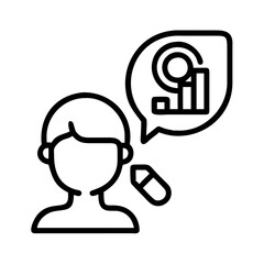 customer insights icon, customer insights line art - simple line art of customer insights, perfect for customer insights logos and icons