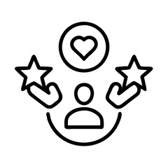 customer loyalty icon, customer loyalty line art - simple line art of customer loyalty, perfect for customer loyalty logos and icons