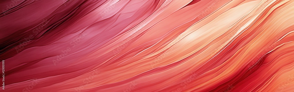 Aufkleber Elegant amber and pink radiating strokes create a mesmerizing abstract pattern in a stunning display of color and movement