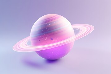 Obraz premium Planet space purple pink