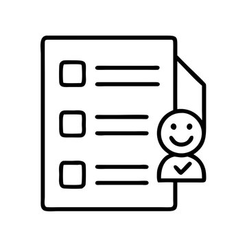 recommend clip art: customer survey icon, customer survey line art - simple line art of customer survey, perfect for customer survey logos and icons