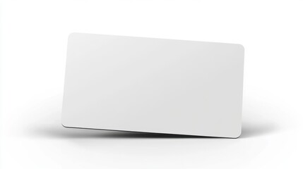 Versatile Blank White Plastic Card Template for Branding, Identification, and Creative Design