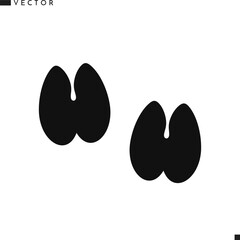 Camel paw print vector. Dromedary camel paw print silhouette © Aleksei_7799