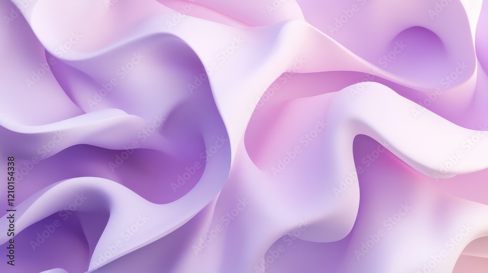Aufkleber Smooth gradient abstract fill with gentle curves and waves in soft pastel colors creating a serene atmosphere