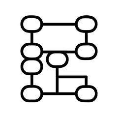 data structure icon, data structure line art - simple line art of data structure, perfect for data structure logos and icons