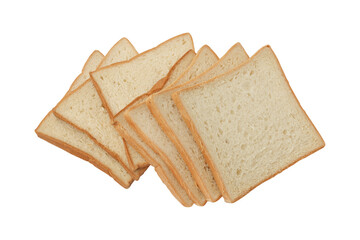 Slices of bread isolated on transparent background	