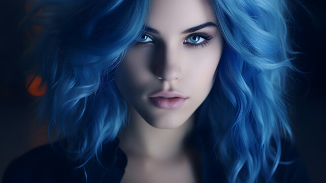 "Mysterious Blue Hair"