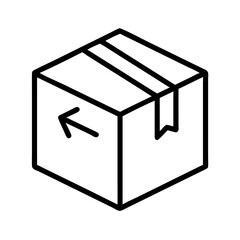 delivery box icon, delivery box line art - simple line art of delivery box, perfect for delivery box logos and icons
