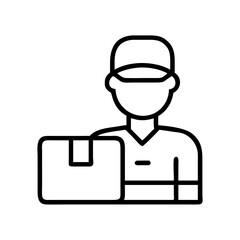 delivery partner icon, delivery partner line art - simple line art of delivery partner, perfect for delivery partner logos and icons