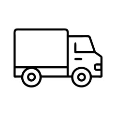 delivery truck icon, delivery truck line art - simple line art of delivery truck, perfect for delivery truck logos and icons