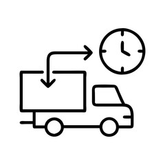 delivery timeline icon, delivery timeline line art - simple line art of delivery timeline, perfect for delivery timeline logos and icons