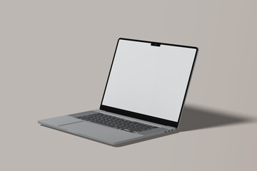 Laptop Screen Website Blank Mockup