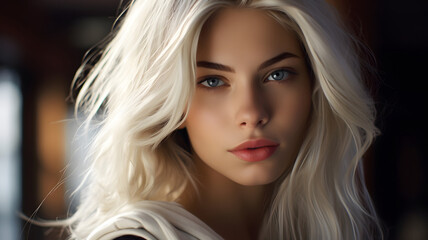 Obraz premium Serene White Hair Woman