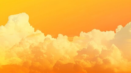 Smooth gradient background orange clouds sky