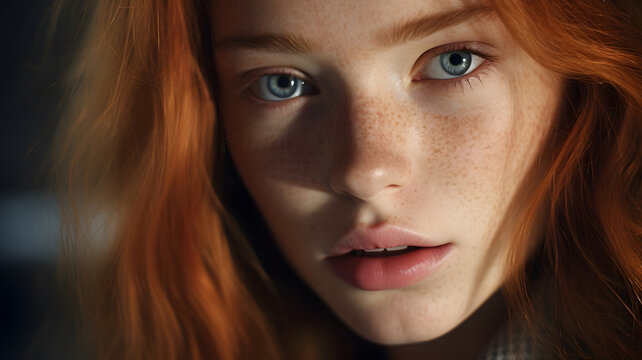"Red Hair with Freckles"