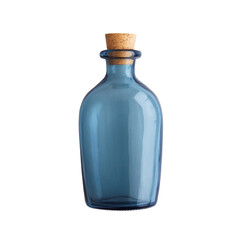 A empty glass bottle on transparent background
