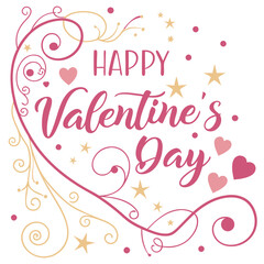 Warm Valentine's Day Typography with Pink and Gold Gradient. Perfect for: Valentine's Day, luxury celebrations, weddings, festive events