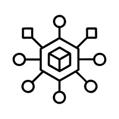 distributed ledger icon, distributed ledger line art - simple line art of distributed ledger, perfect for distributed ledger logos and icons
