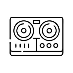 dj console icon, dj console line art - simple line art of dj console, perfect for dj console logos and icons