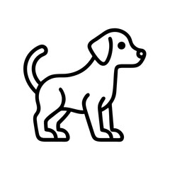 dog icon, dog line art - simple line art of dog, perfect for dog logos and icons