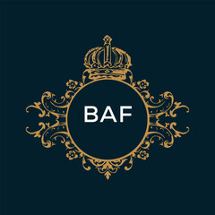 Initial Letter BAF Logo Icon Design Template