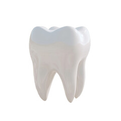 A tooth on transparent background