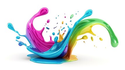 Stunning 3D wave-like liquid shapes in vibrant colors. These dynamic 3D liquid forms undulate and flow, showcasing a mesmerizing display of movement and color. The fluid shapes seem to dance and shift