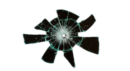 Broken Glass Fragment PNG Isolated on Transparent Background