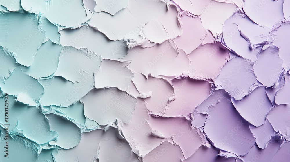 Poster artwork with minimalist pencil strokes creating a jagged, textured backdrop in soft pastel colors