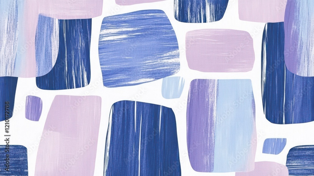 Poster Sleek and modern minimalist pencil strokes background with soft color blocks in shades of blue and purple