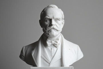 plaster bust of a man