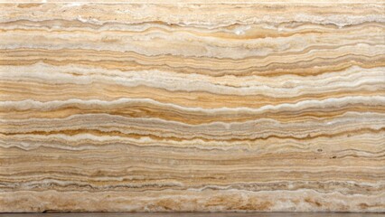 Striated Textured Stone Surface with Horizontal Bands of Beige and White Hues