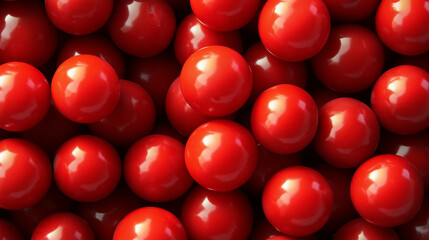  amazing red  balls  on  shiny red background