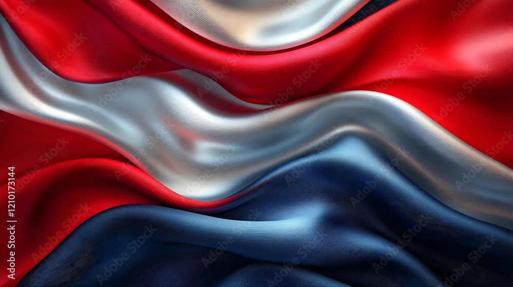 Leinwandbilder elegant abstract background with a flowing silk like texture showcasing captivating red white and bl
